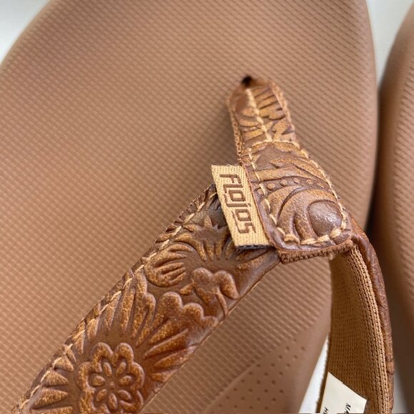 Women's FloJos Rosita Artisan Memory Foam Flip Flop Sandals, Size 8 - NEW - Picture 3 of 7